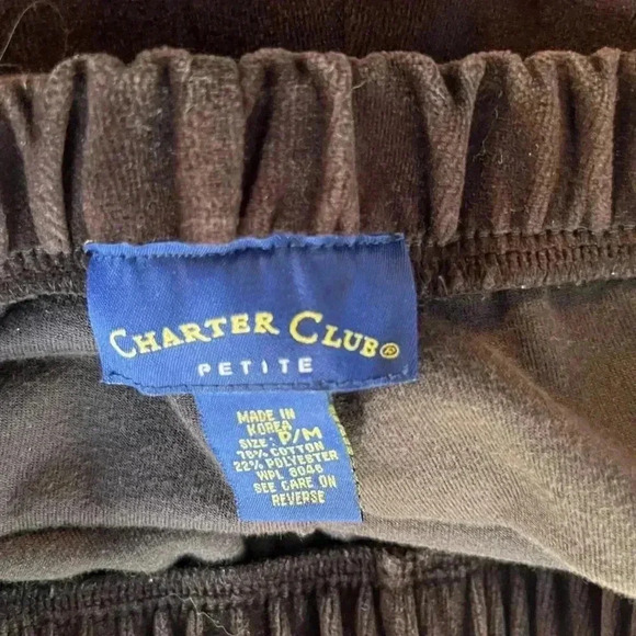 Charter Club Velour Pants - Size PM - Picture 3 of 6